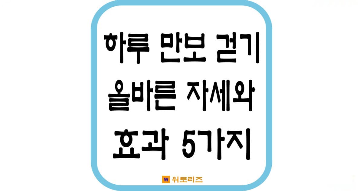 하루 만보 걷기 효과 5가지와 무릎 통증 없는 올바른 자세 정리