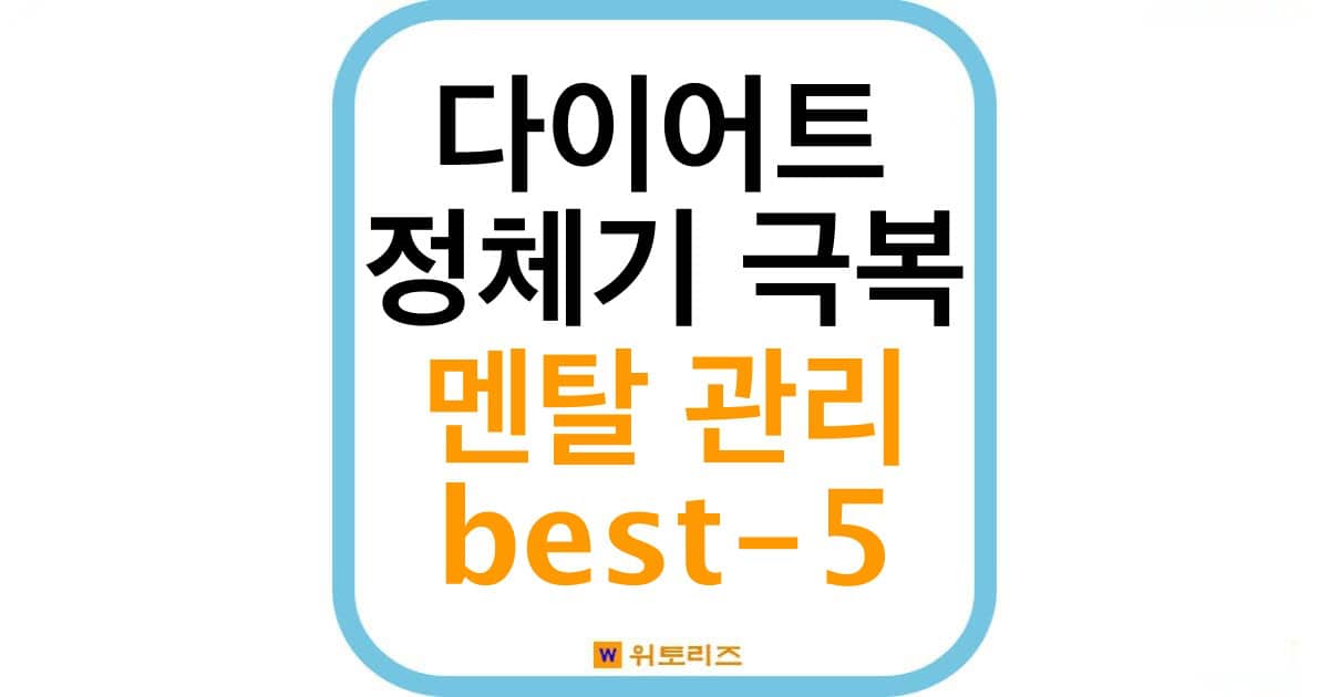 다이어트 정체기를 극복하는 멘탈 관리법